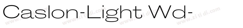 Caslon-Light Wd字体转换